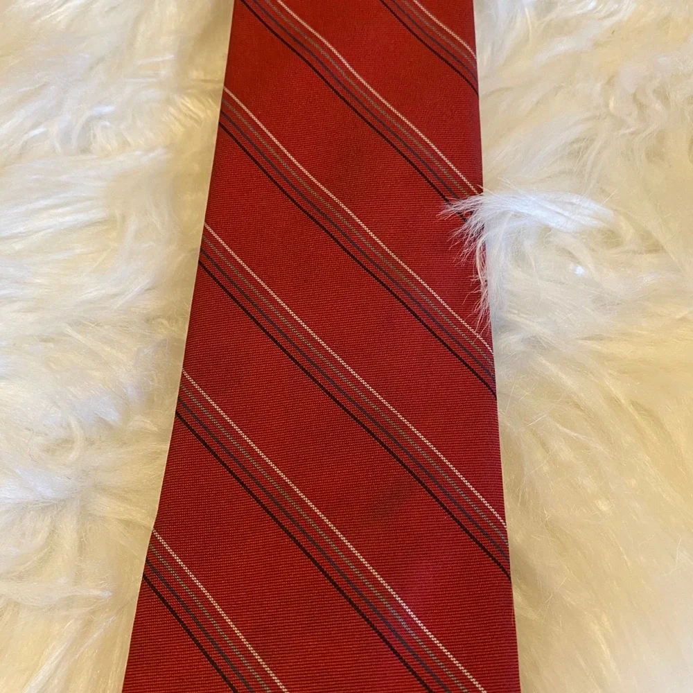 Dior vintage red Dior stripped tie